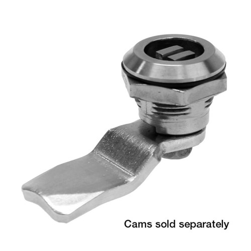 Quarter Turn Latch - 18mm - 8mm Square Double Slotted Driver - Chrome