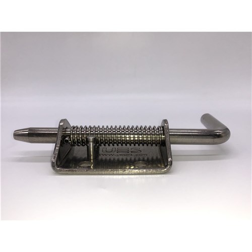 Quick Release Spring Bolt Fastener –  Pin Retaining - 50 x 23 x 126mm  – Stainless Steel Pin