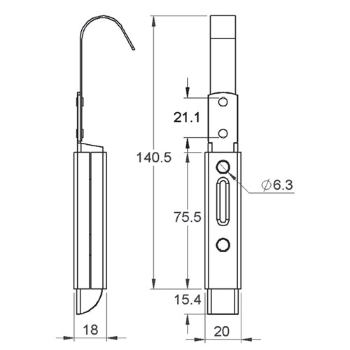 Spring Catch Slam Latch - Inc Hook Handle