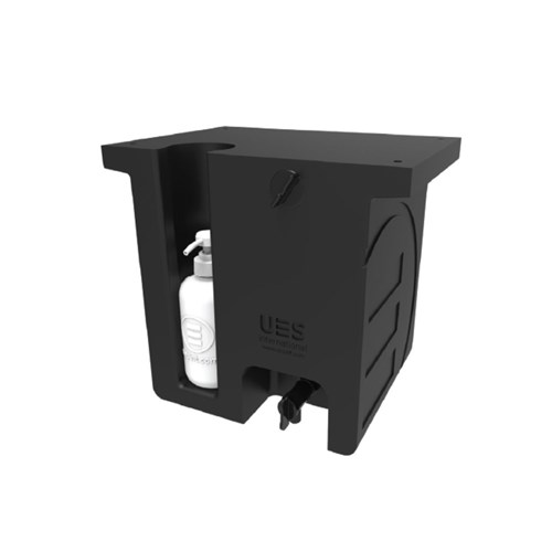 UES Water Tank - 15L - Square W/ Soap Dispenser - Black Polyethylene