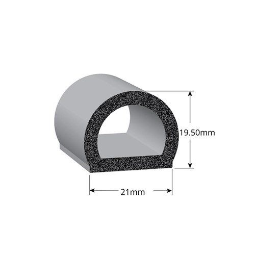 D-Seal EPDM Black HT 21x19.5mm