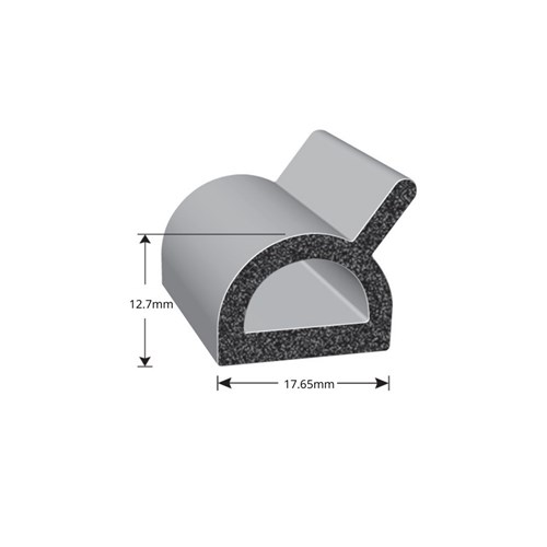 Rubber D Section with Flap BT Tape