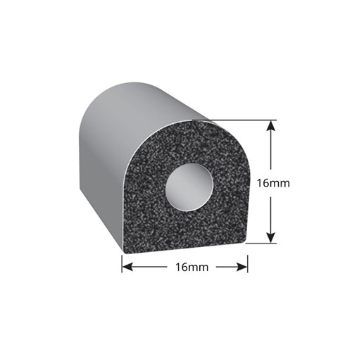 D-Seal EPDM Black HT 16x16mm